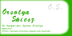 orsolya spiesz business card